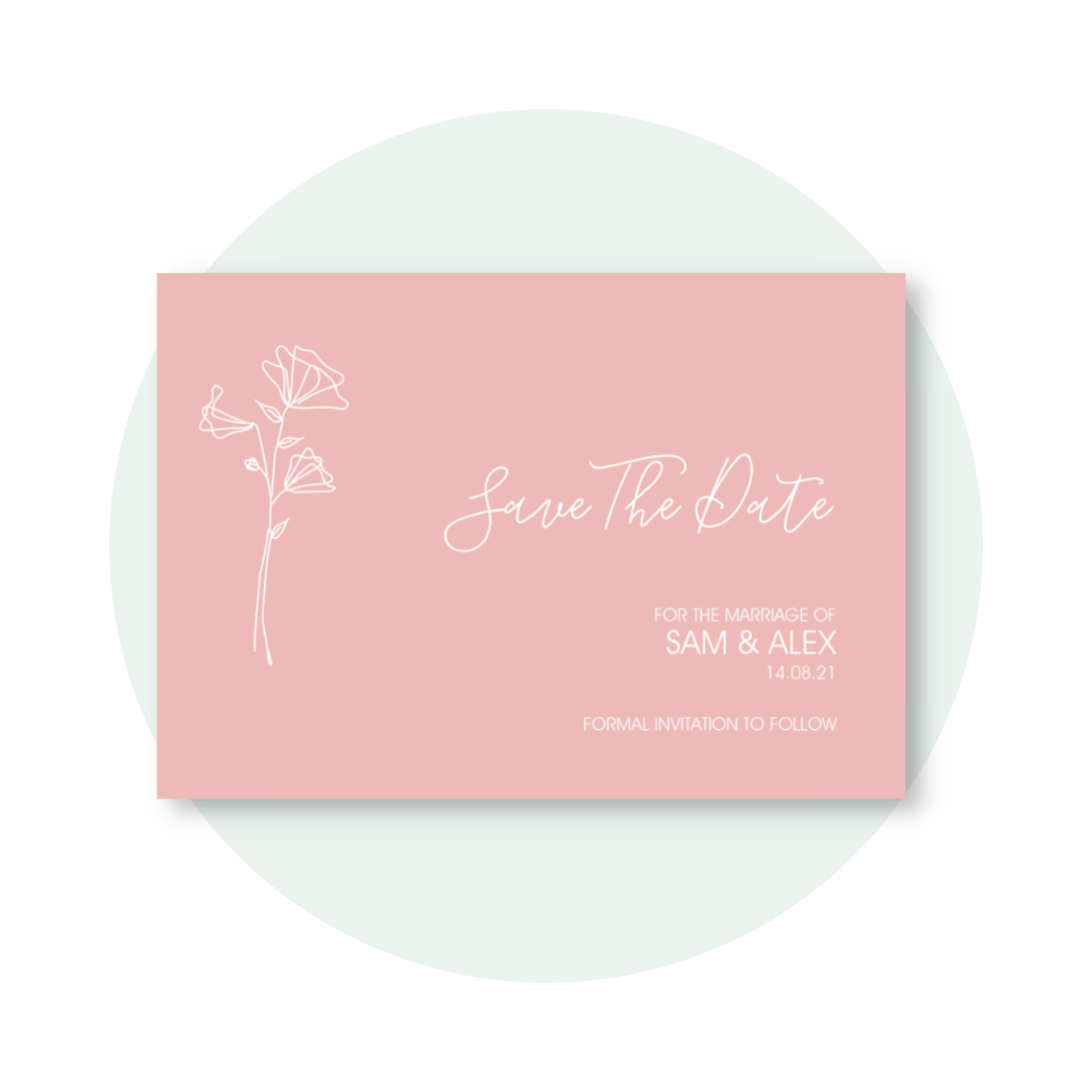 Naomi Save the Date in Pink